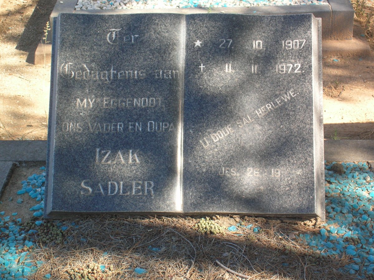SADLER Izak 1907-1972