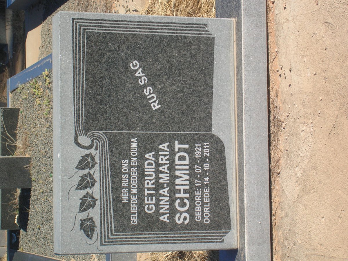 SCHMIDT Gertruida Anna-Maria 1921-2011