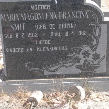 SMIT Maria Magdalena Francina nee DE BRUYN 1902-1982