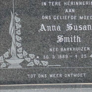 SMITH Anna Susanna nee BARKHUIZEN 1889-1975
