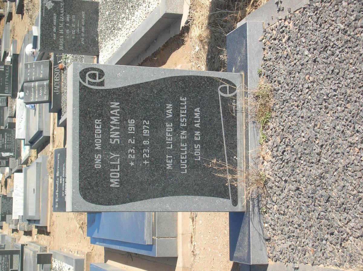 SNYMAN Molly 1916-1972