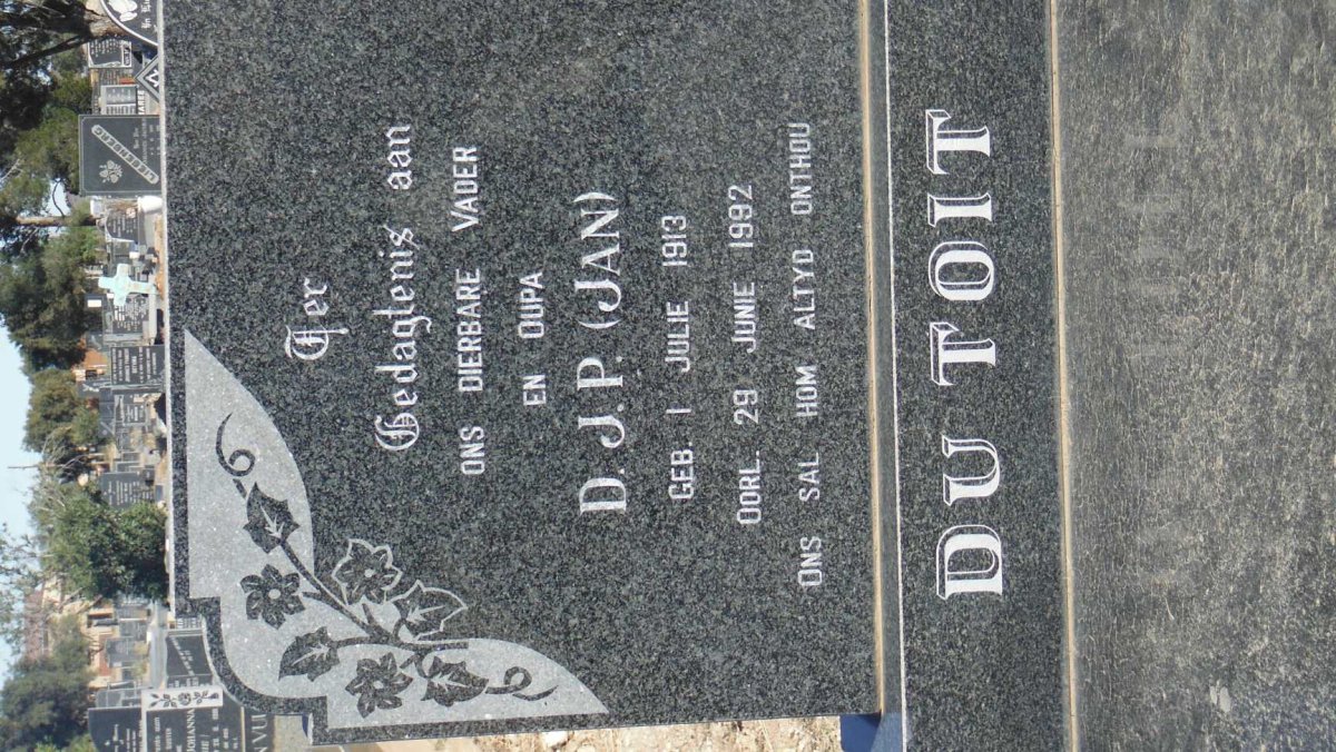 TOIT D.J.P., du 1913-1992 