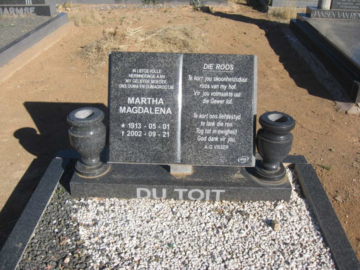 TOIT Martha Magdalena, du 1913-2002