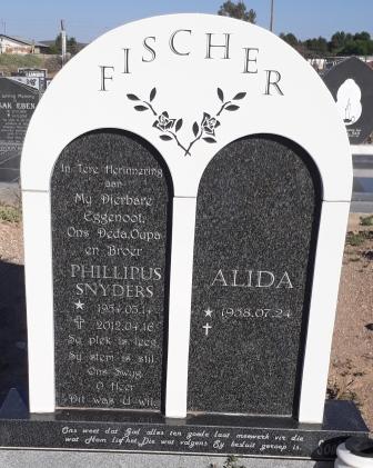 FISCHER Phillipus Snyders 195?-2012 &amp; Alida 1958-