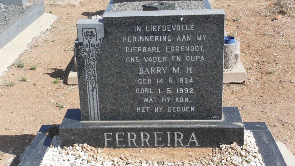 FERREIRA Barry M.H. 1924-1992