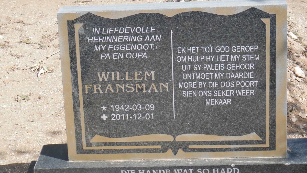 FRANSMAN Willem 1942-2011