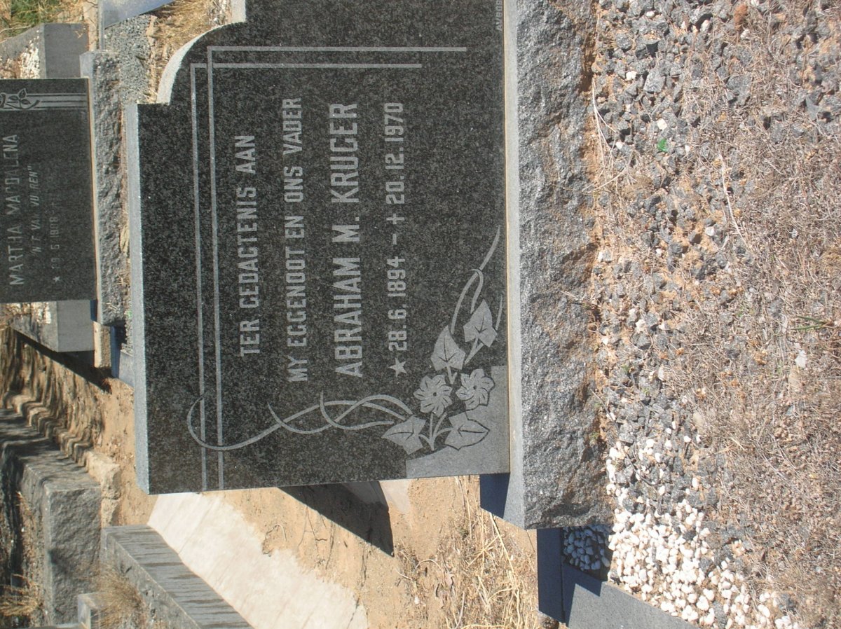 KRUGER Abraham M. 1894-1970