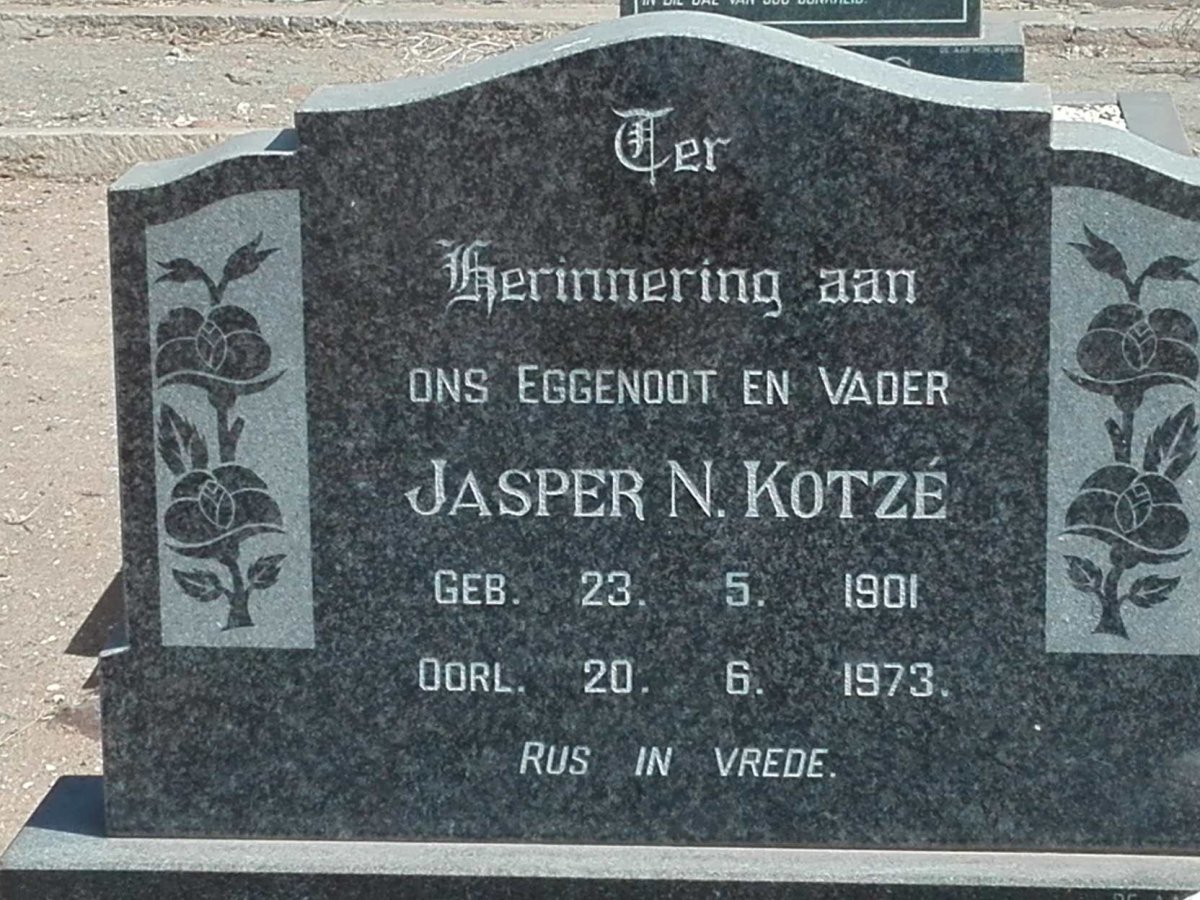 KOTZÉ Jasper N. 1901-1973