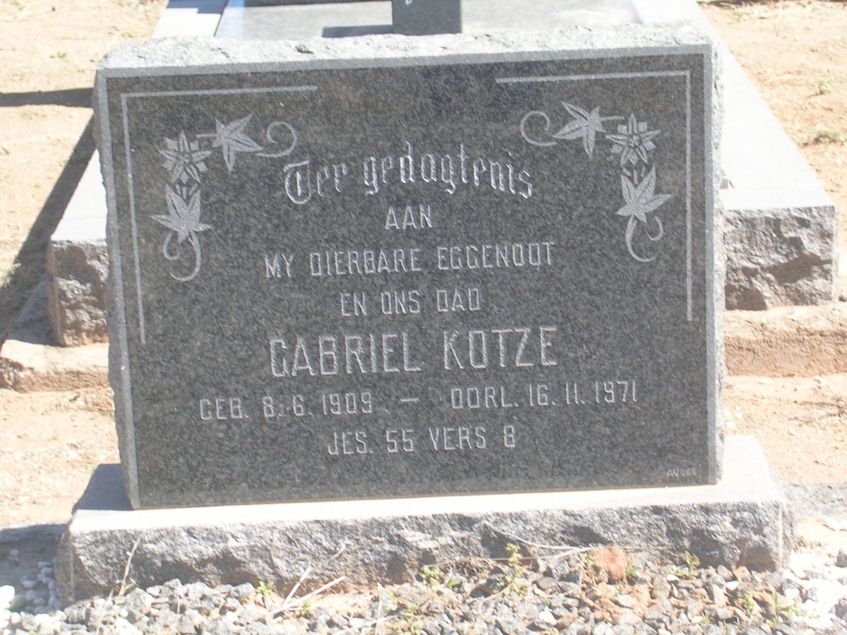 KOTZE Gabriel 1909-1971