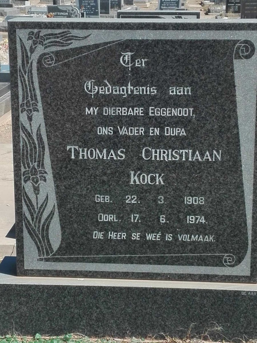 KOCK Thomas Christiaan 1908-1974