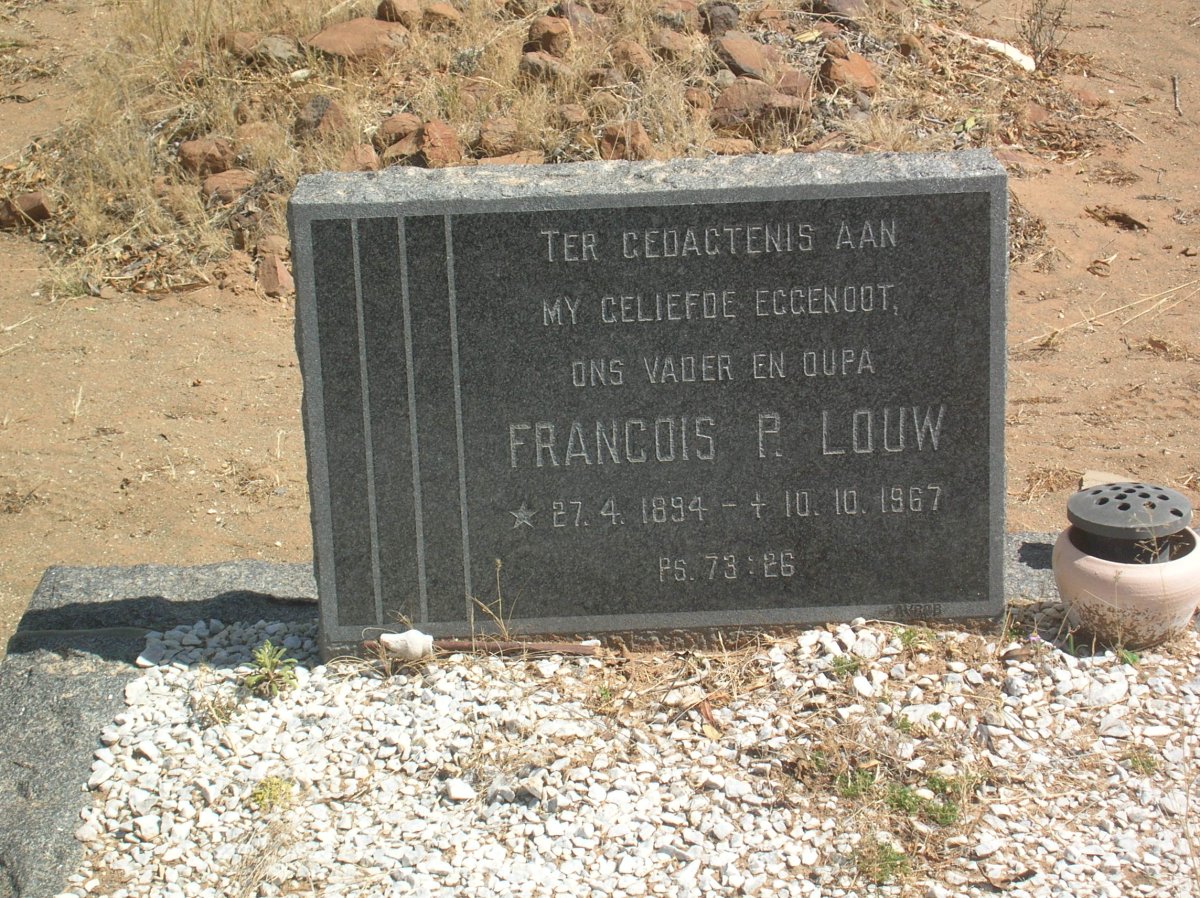 LOUW Francois P. 1894-1967