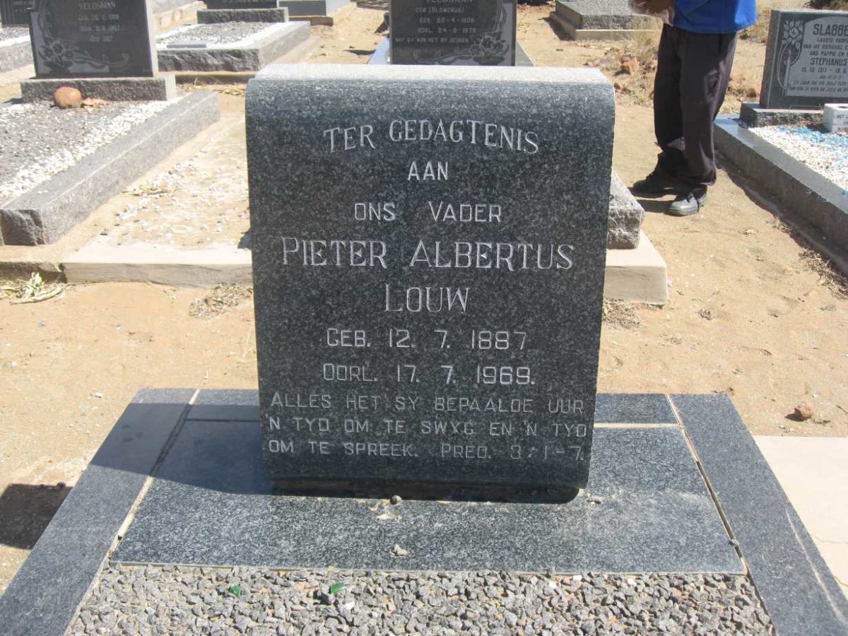 LOUW Pieter Albertus 1887-1969