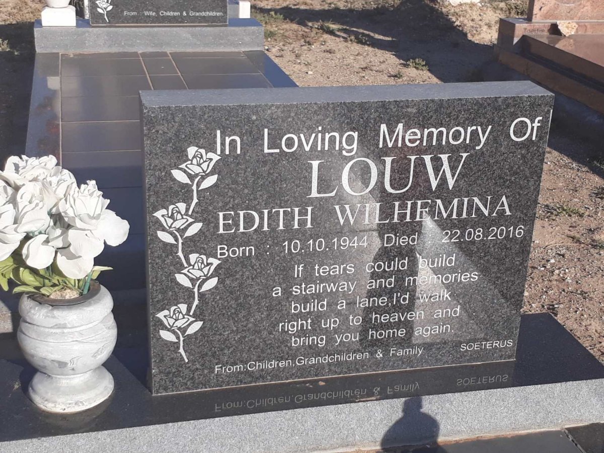 LOUW Edith Wilhemina 1944-2016