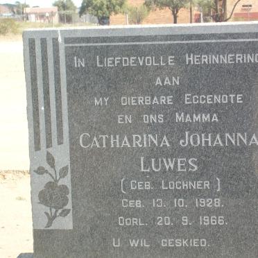 LUWES Catharina Johanna nee LOCHNER 1928-1966