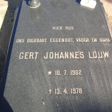 LOUW Gert Johannes 1902-1978