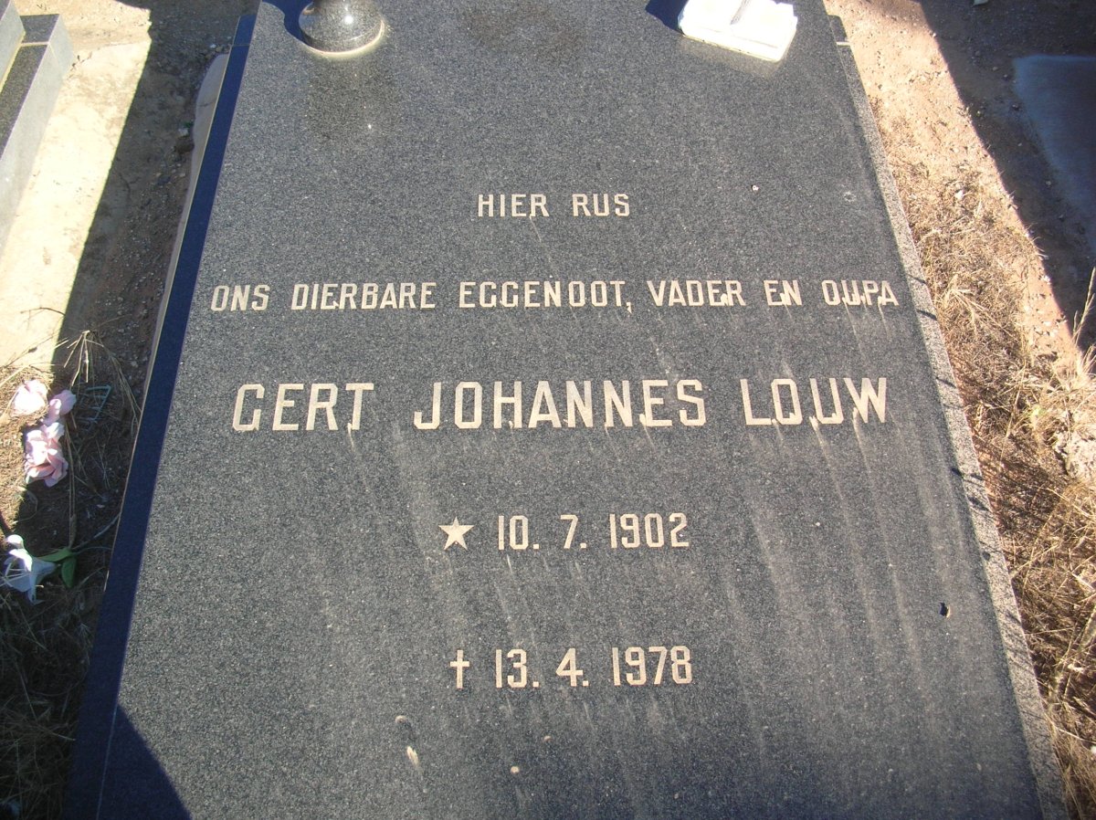 LOUW Gert Johannes 1902-1978