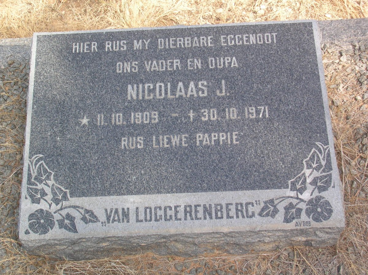 LOGGERENBERG Nicolaas J., van 1909-1971