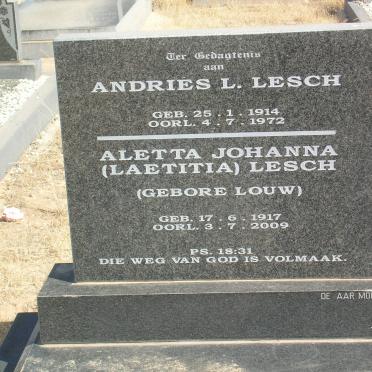 LESCH Aletta Johanna nee LOUW 1917-2009 