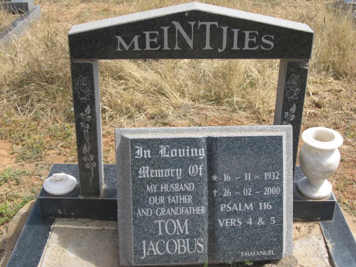 MEINTJIES Tom Jacobus 1932-2000