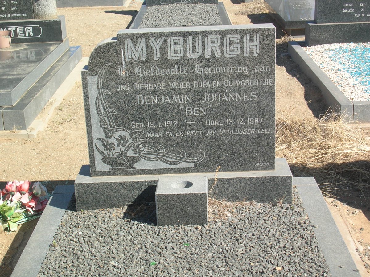 MYBURGH Benjamin Johannes 1912-1987