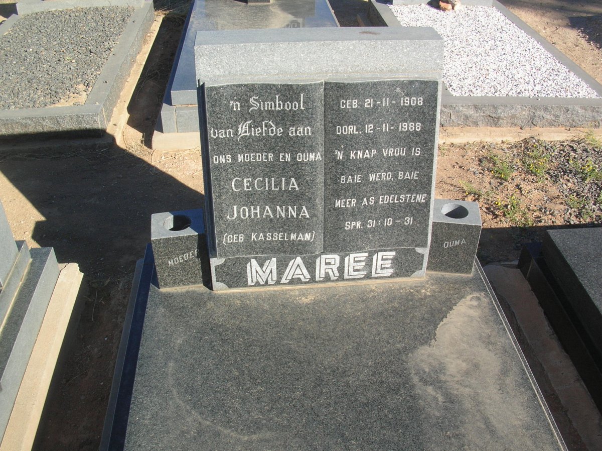 MAREE Cecilia Johanna nee KASSELMAN 1908-1988