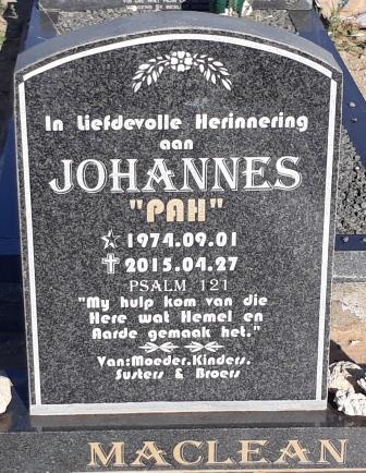 MACLEAN Johannes 1974-2015
