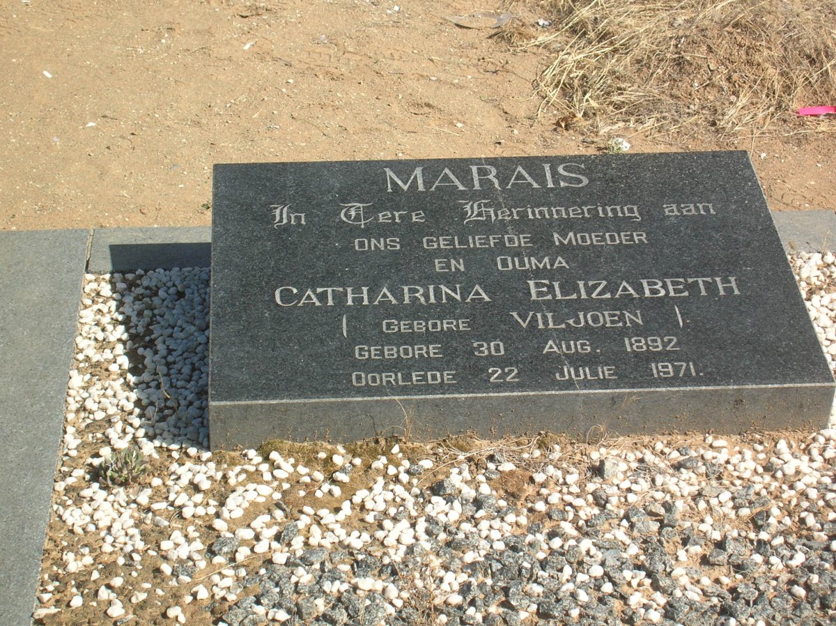 MARAIS Catharina Elizabeth nee VILJOEN 1892-1971