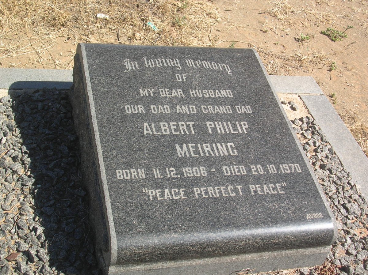 MEIRING Albert Philip 1906-1970 