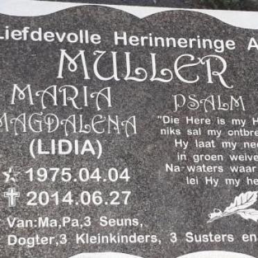 MULLER Maria Magdalena 1975-2014