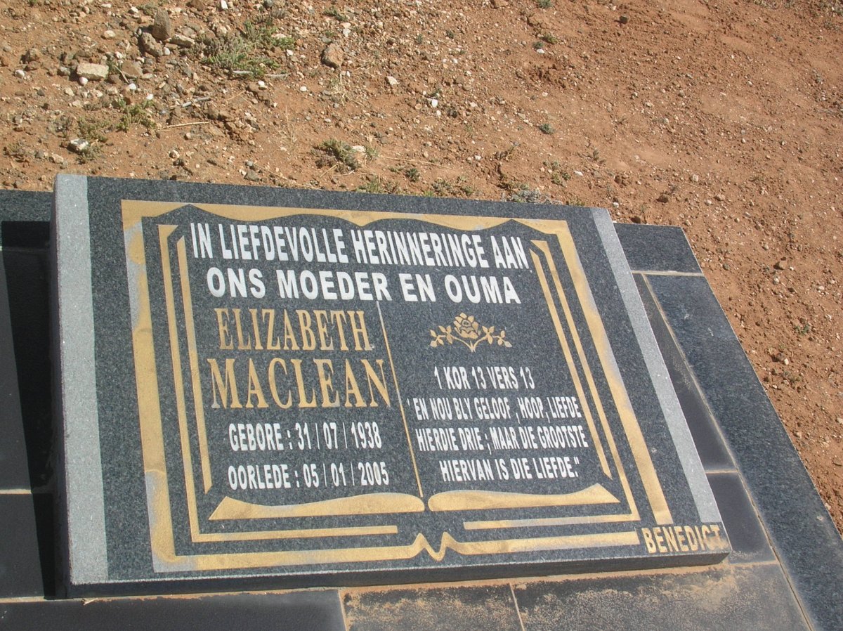 MACLEAN Elizabeth 1938-2005