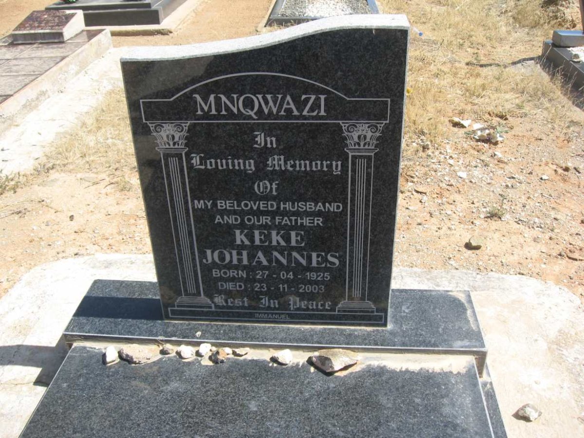 MNQWASI Keke Johannes 1925-2003