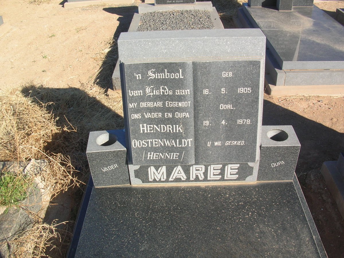 MAREE Hendrik Oostenwaldt 1905-1978