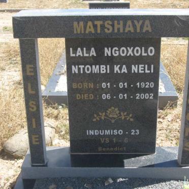 MATSHAYA Elsie Adoons 1920-2002
