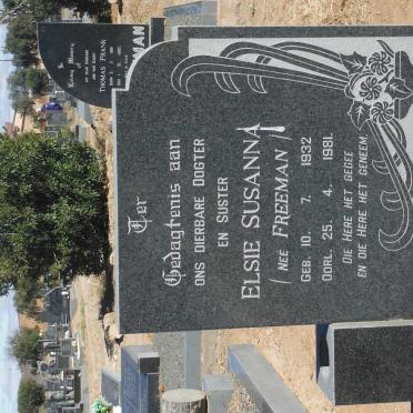 MERWE Elsie Susanna, van der nee FREEMAN 1932-1981