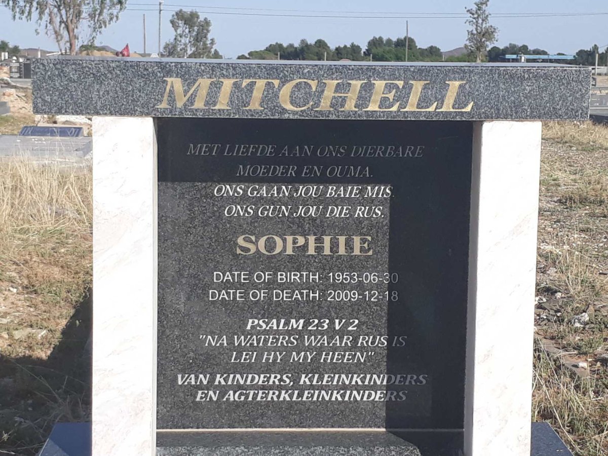 MITCHELL Sophie 1953-2009