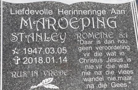 MAROEPING Stanley 1947-2018