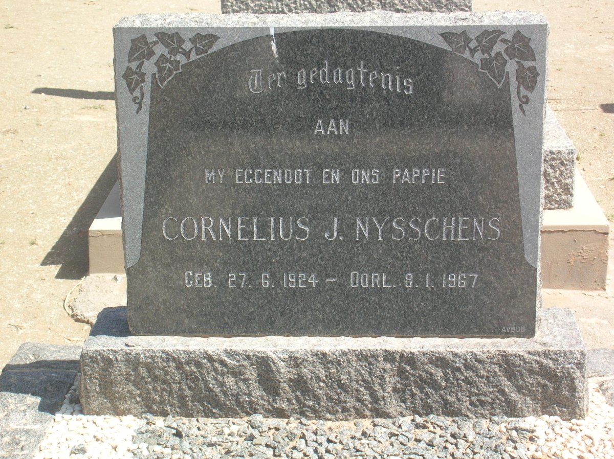 NYSSCHENS Cornelius J. 1924-1967