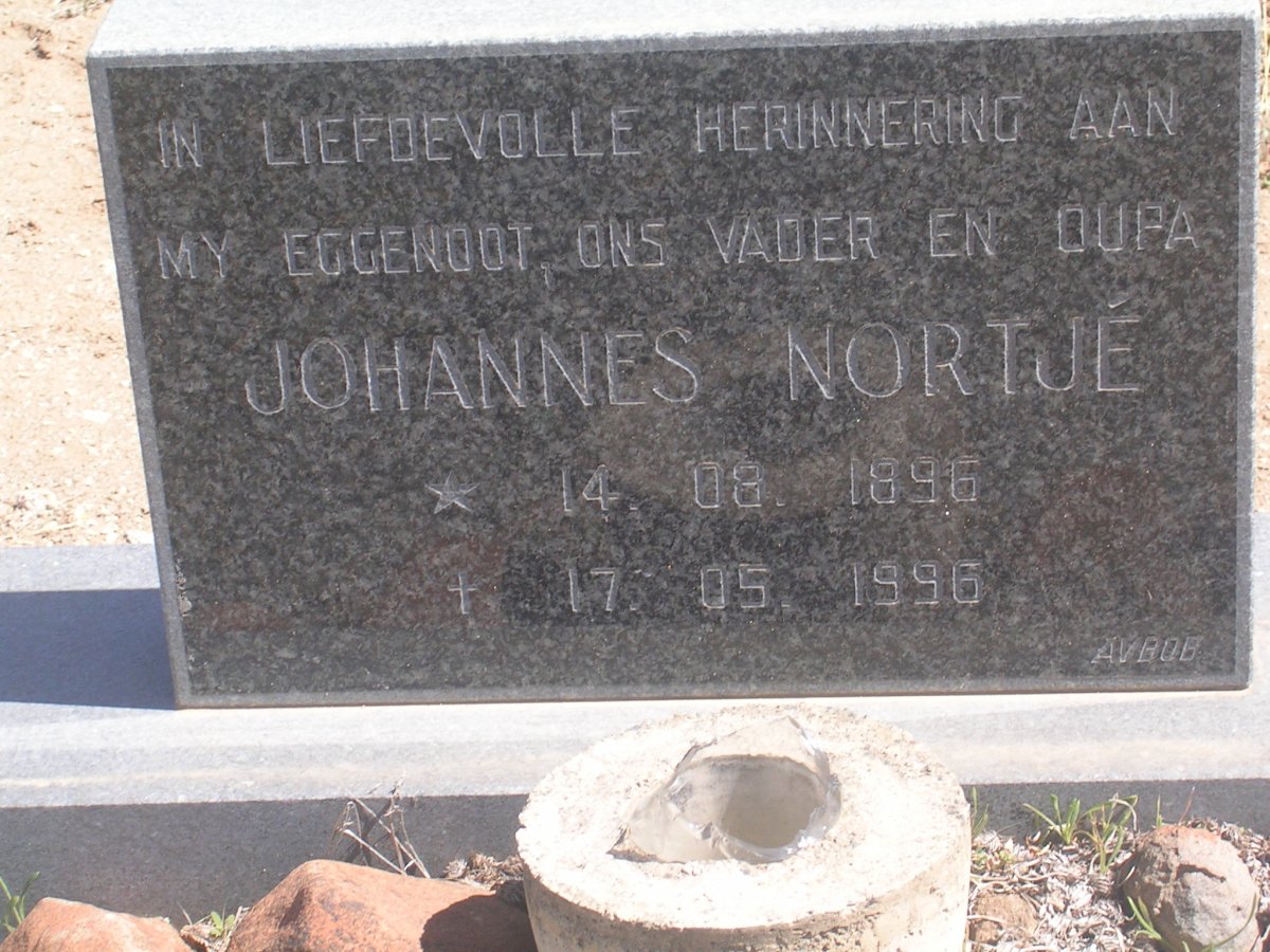 NORTJÉ Johannes 1896-1996