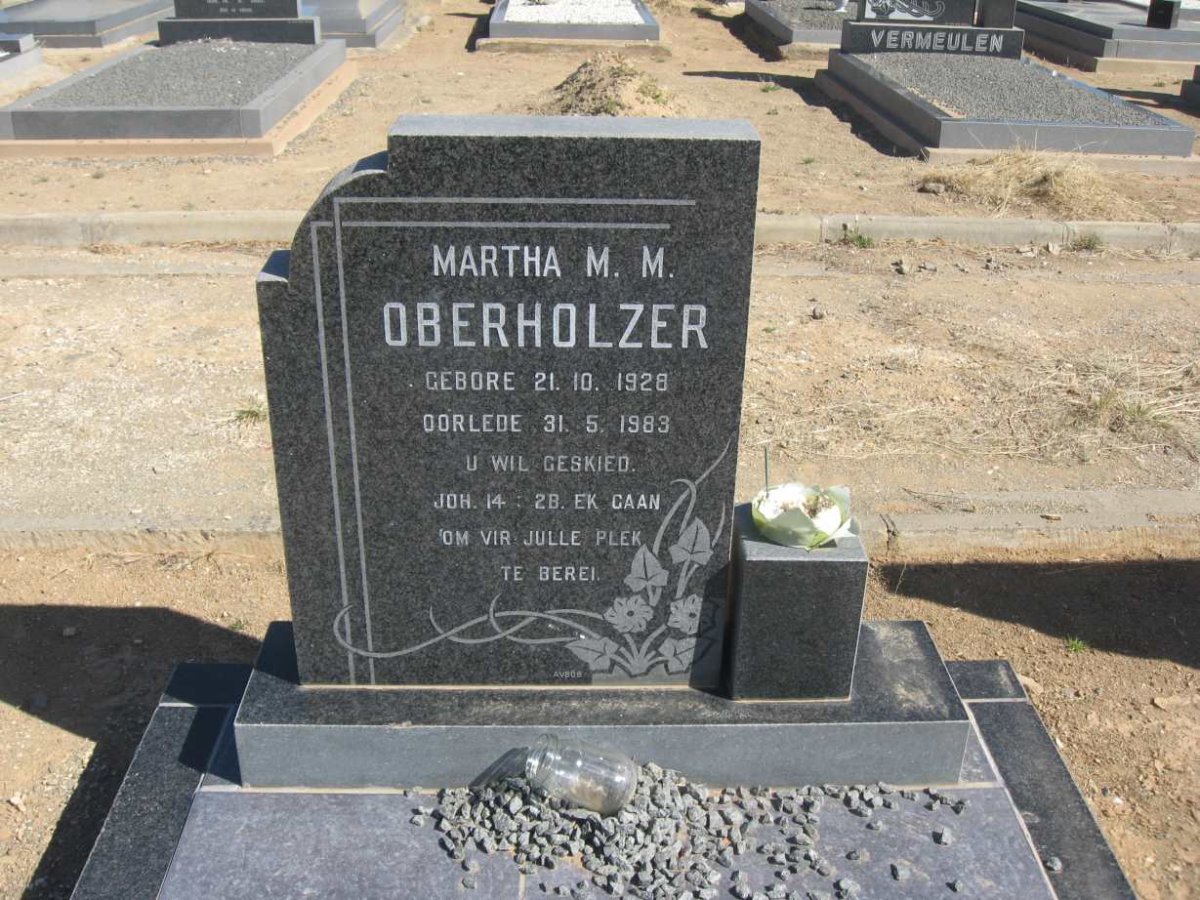 OBERHOLZER Martha M.M. 1928-1983