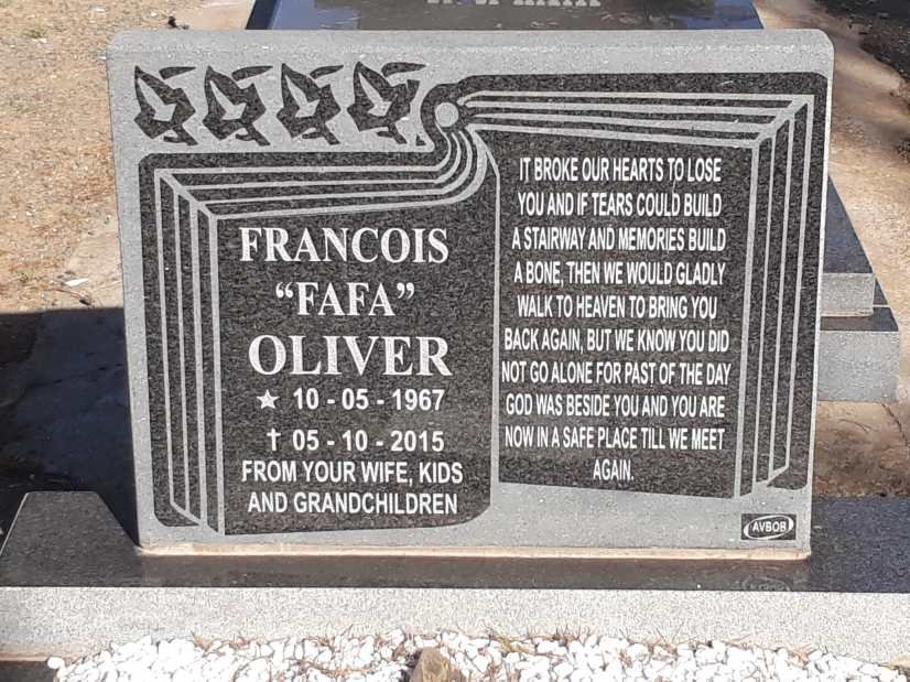 OLIVER Francois 1967-2015