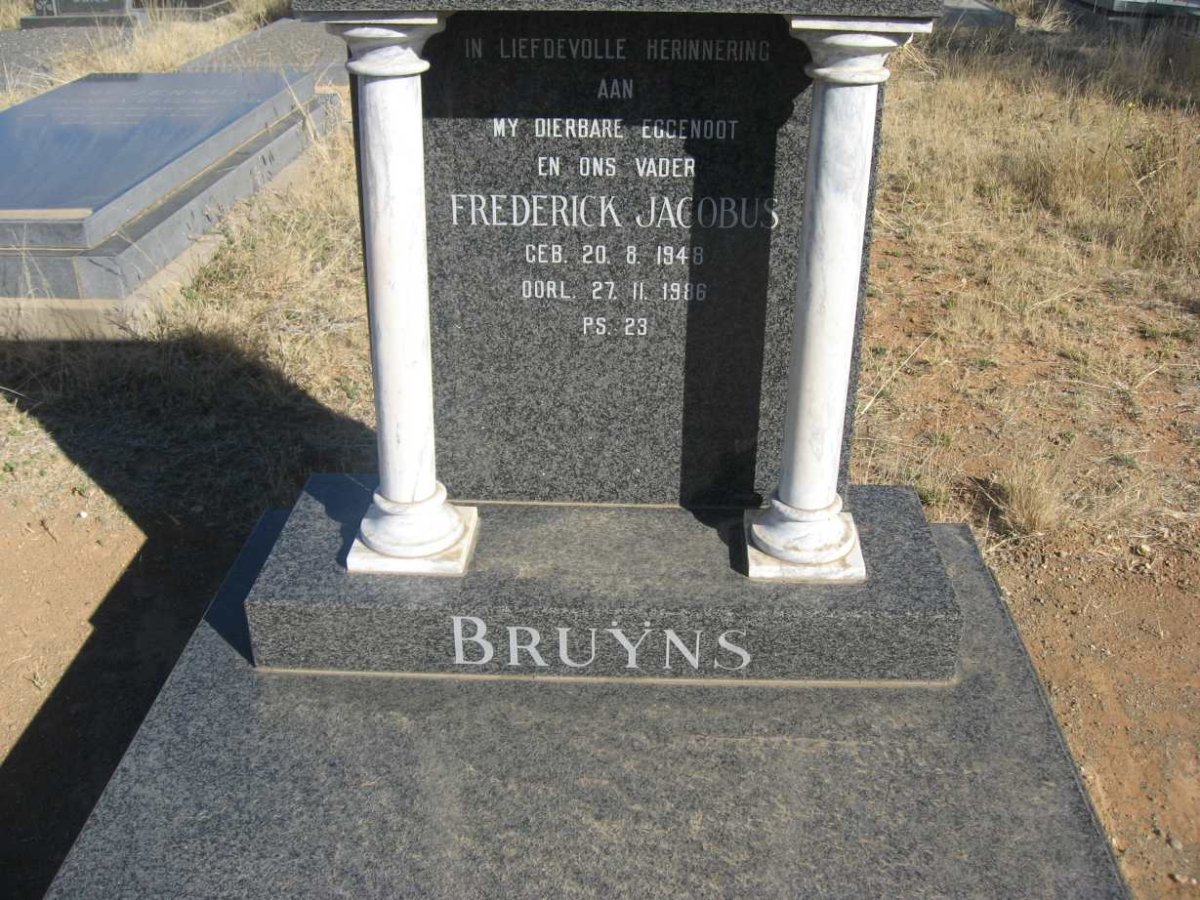 BRUŸNS Frederick Jacobus 1948-1986