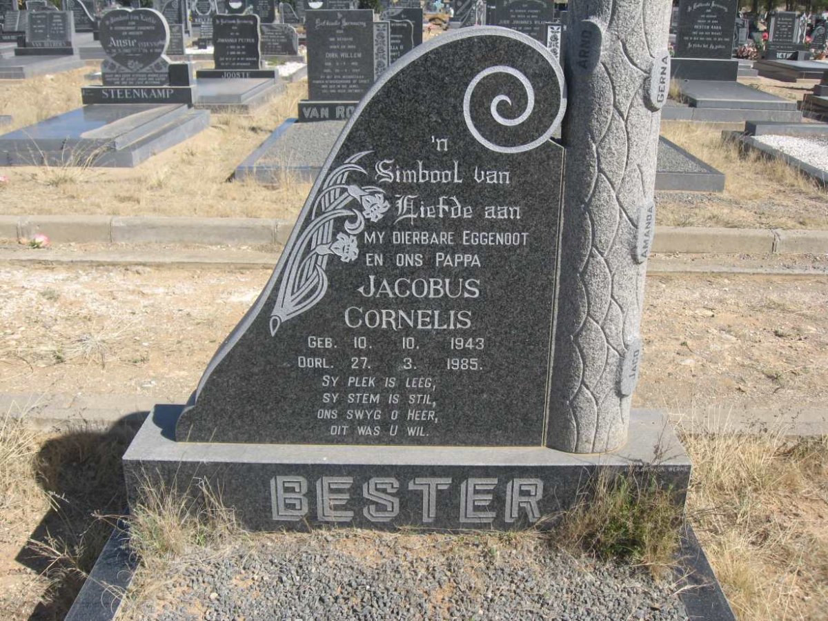 BESTER Jacobus Cornelis 1943-1985