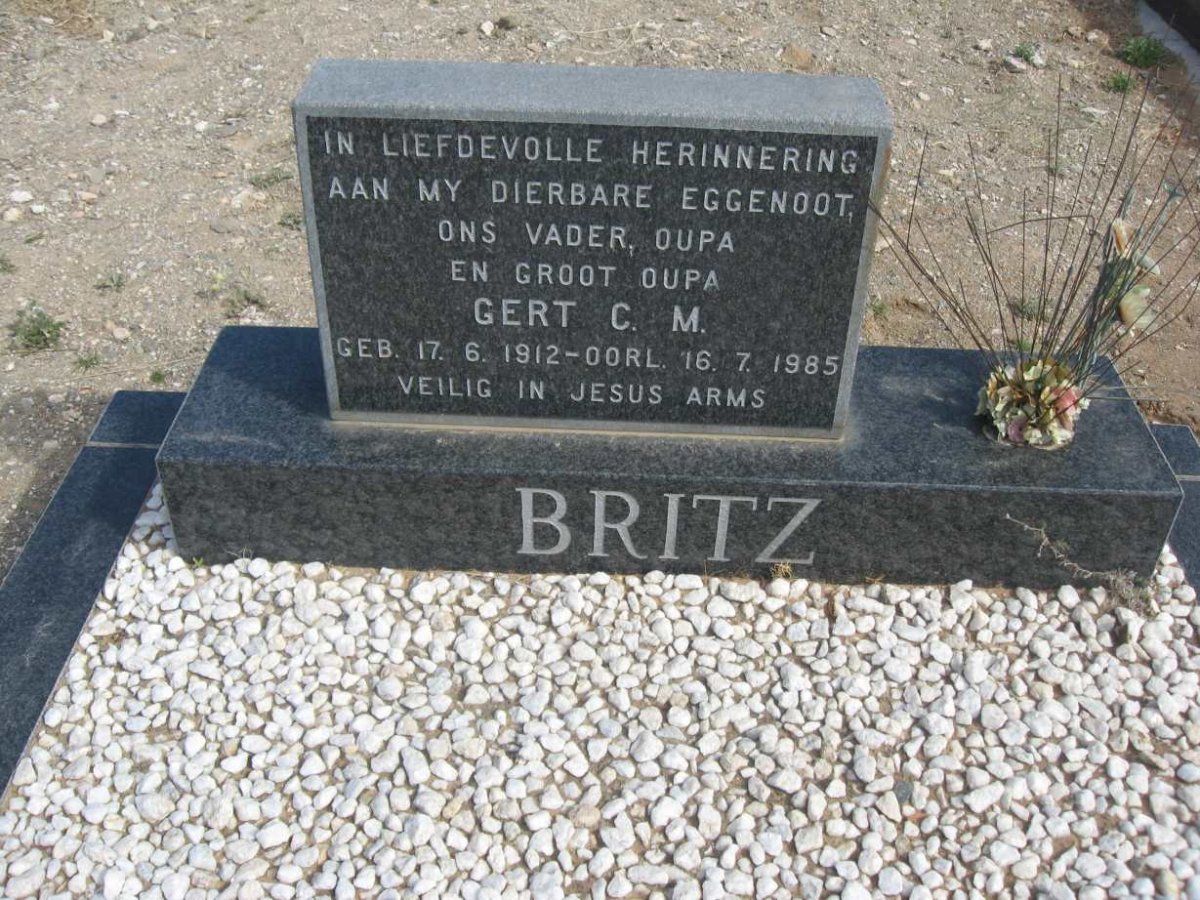 BRITZ Gert C.M. 1912-1985 