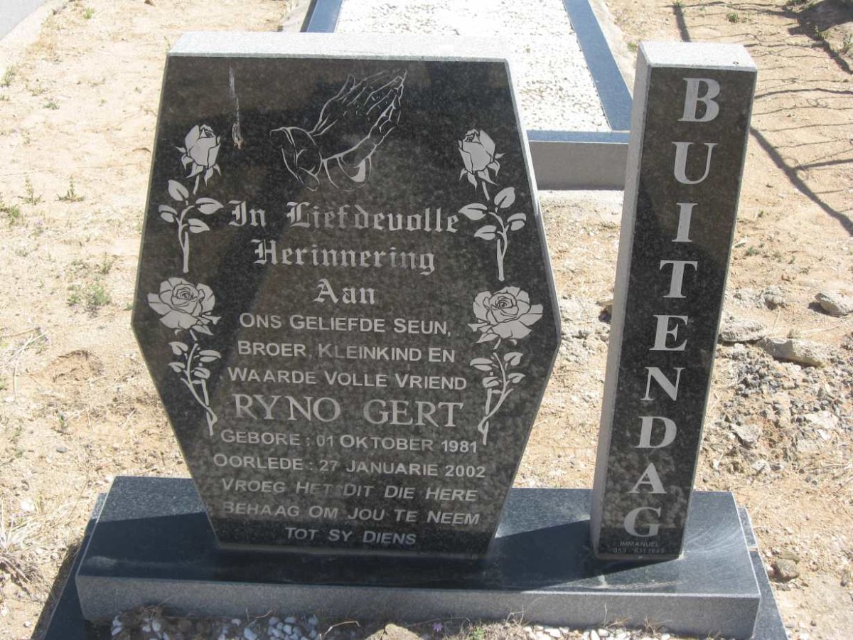 BUITENDAG Ryno Gert 1981-2002