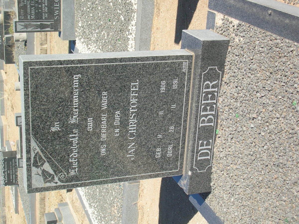 BEER Jan Christoffel, de 1906-1991