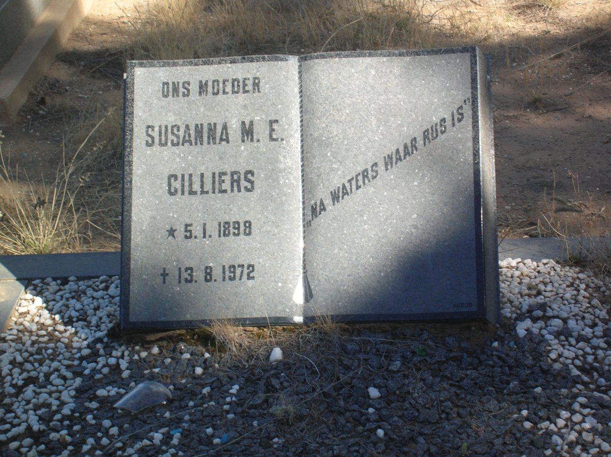 CILLIERS Susanna M.E. 1898-1972