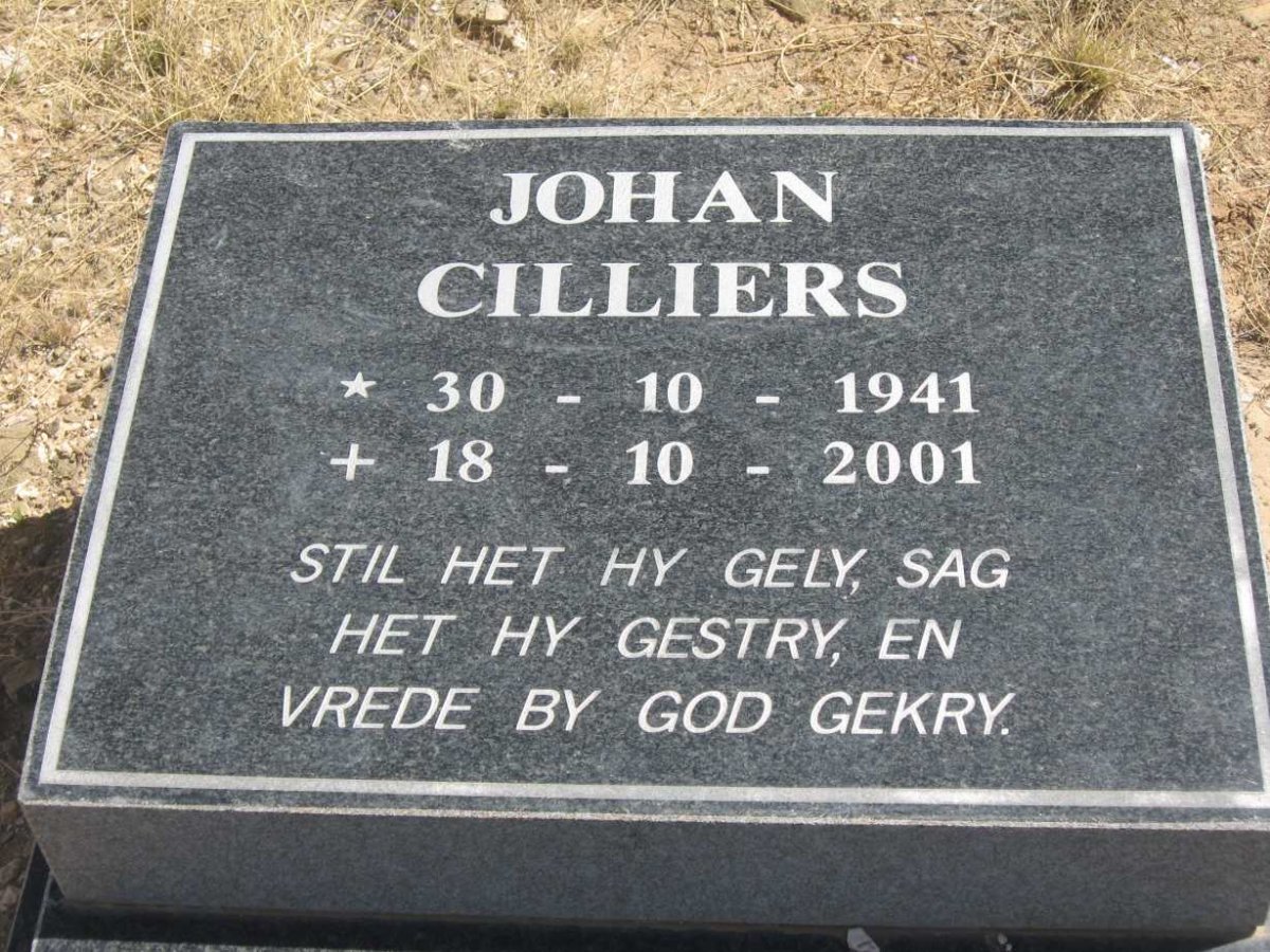 CILLIERS Johan 1941-2001