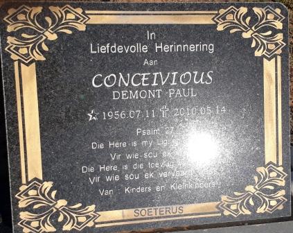 CONCEIVIOUS Demont Paul 1956-2010