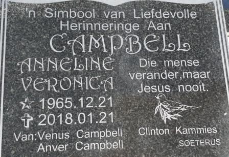 CAMPBELL Anneline Veronica 1965-2018