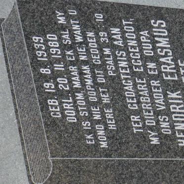 CLOETE Hendrik Erasmus 1939-1980